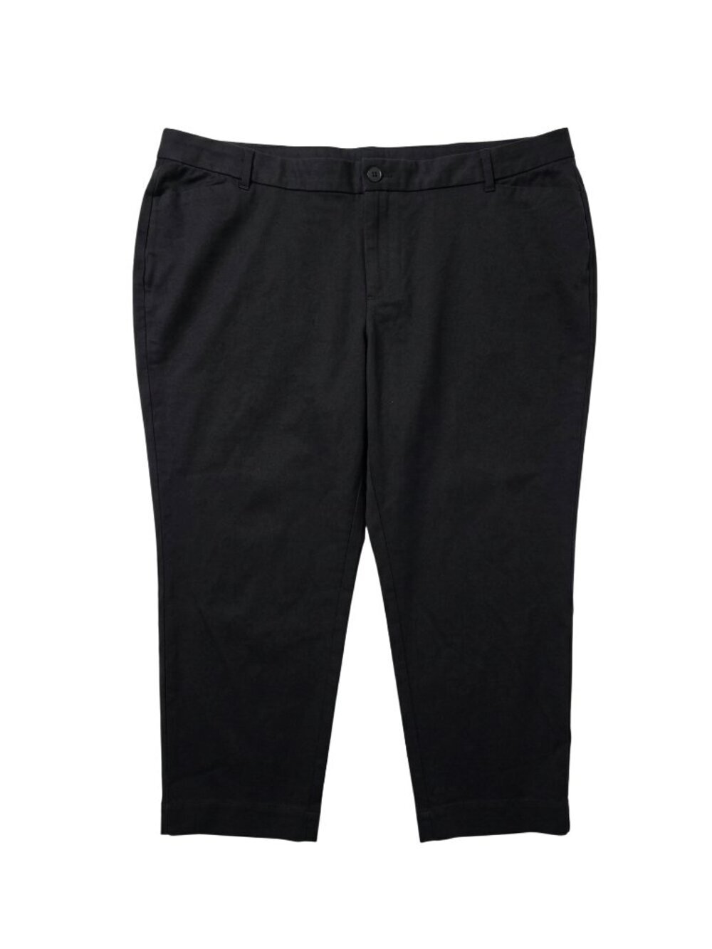 NWT | Women’s Black Casual Capri Jeans Tapered Leg Stretch Denim | 42